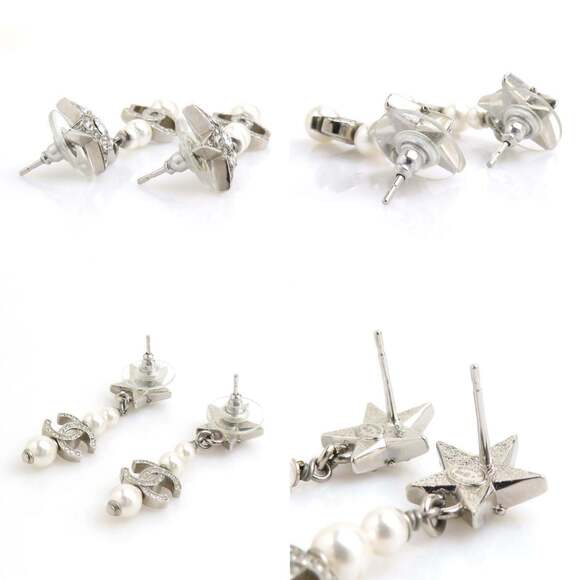 Chanel Vintage 01A Mother-Of-Pearl White Earrings – Wararni.com CHANEL Authentic White Pearl Earrings
